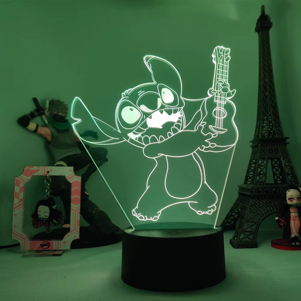 Lilo & Stitch 3D LED Night Light - 16 Colors Touch Control Lamp