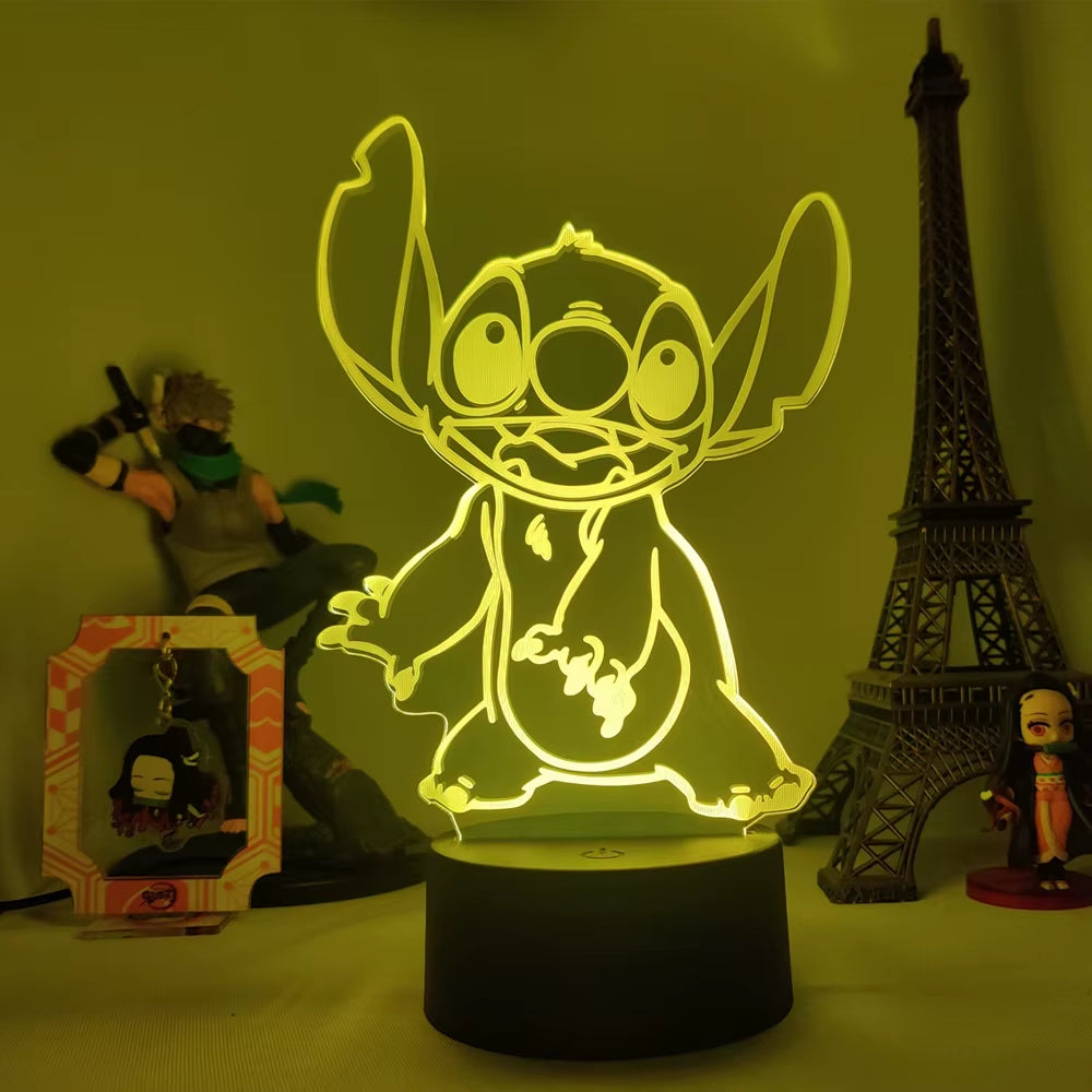 Lilo & Stitch 3D LED Night Light - 16 Colors Touch Control Lamp