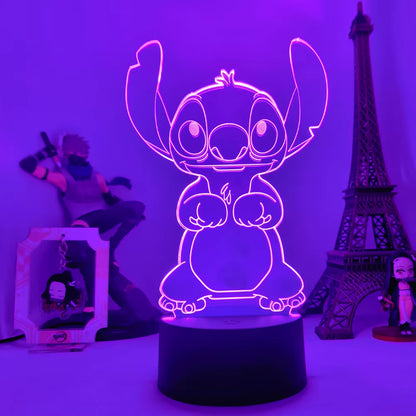 Lilo & Stitch 3D LED Night Light - 16 Colors Touch Control Lamp