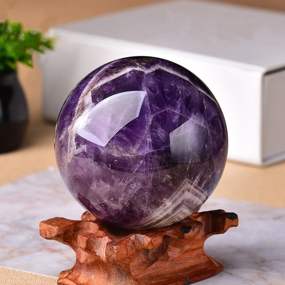 🔮 Esfera de Amatista Auténtica - Atrae Abundancia y Paz Interior