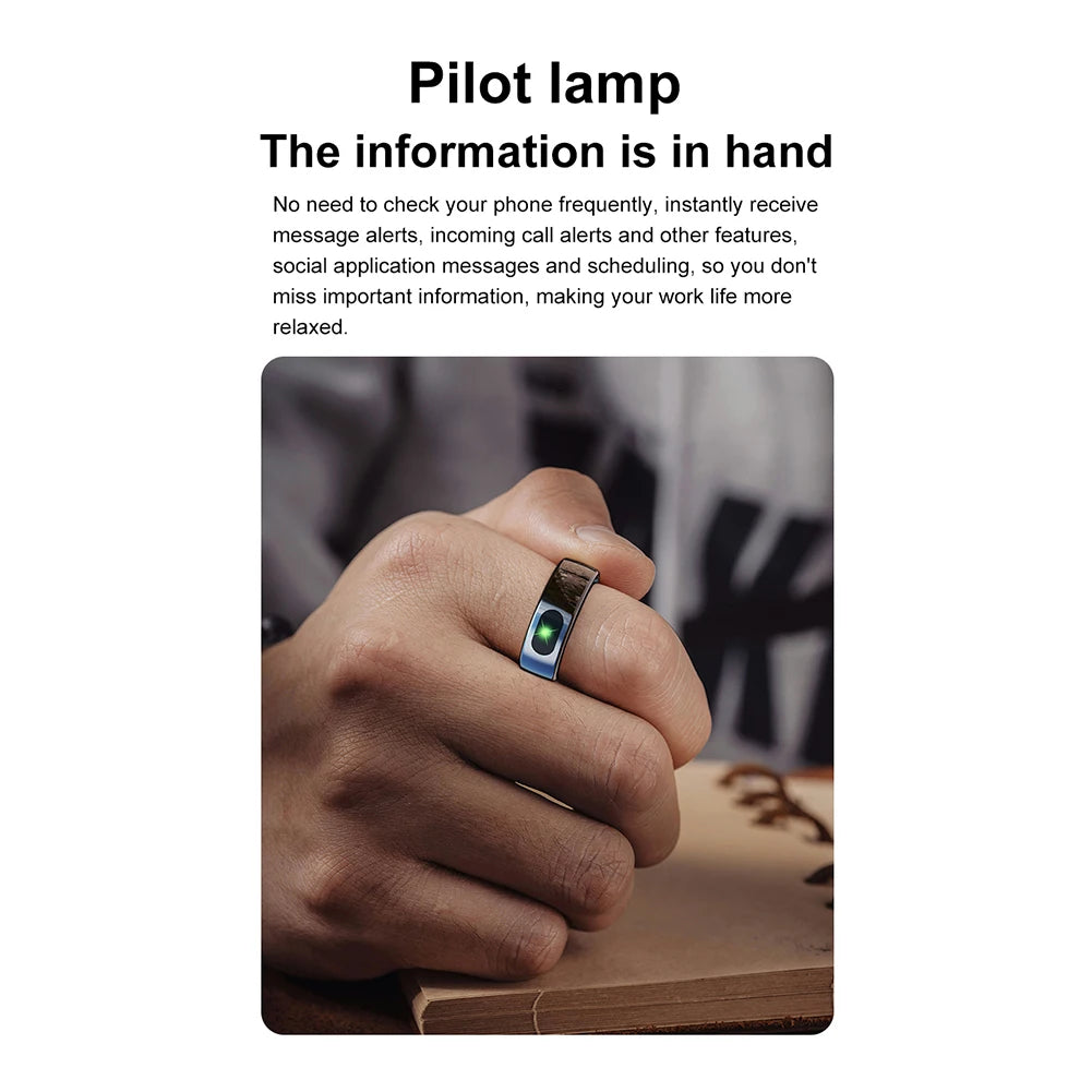Smart Health Ring - Waterproof Activity Tracker with Heart Rate and Blood Oxygen Monitor