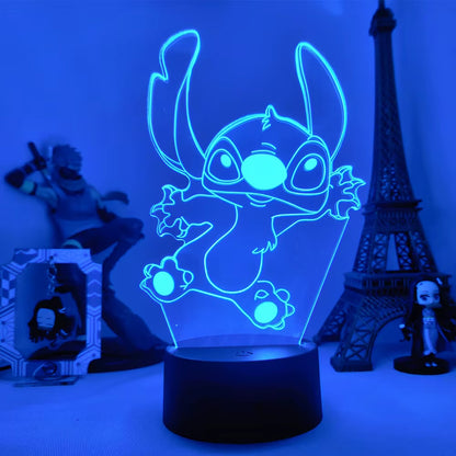 Lilo & Stitch 3D LED Night Light - 16 Colors Touch Control Lamp