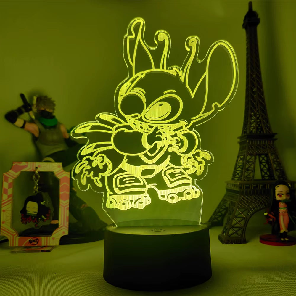 Lilo & Stitch 3D LED Night Light - 16 Colors Touch Control Lamp