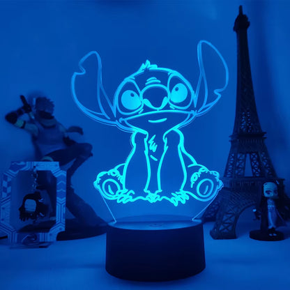 Lilo & Stitch 3D LED Night Light - 16 Colors Touch Control Lamp