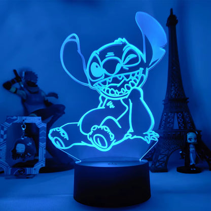 Lilo & Stitch 3D LED Night Light - 16 Colors Touch Control Lamp