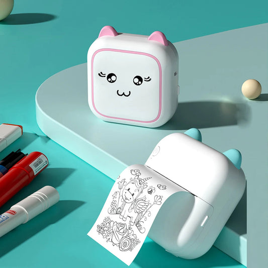 Mini Portable Thermal Printer - Wireless Photo and Label Printer for Kids