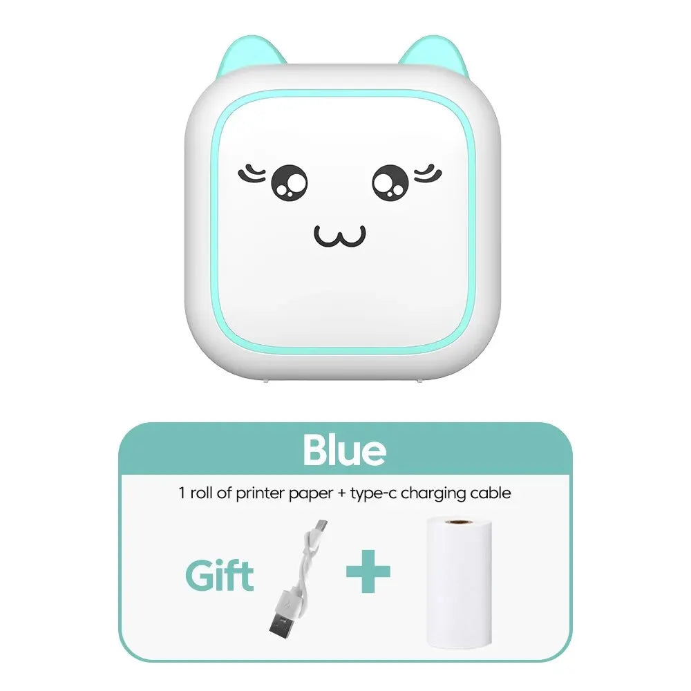 Mini Portable Thermal Printer - Wireless Photo and Label Printer for Kids