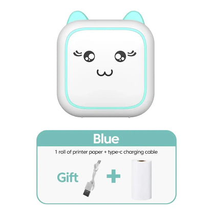 Mini Portable Thermal Printer - Wireless Photo and Label Printer for Kids