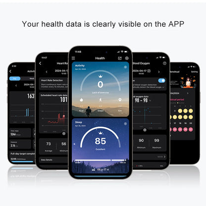 Smart Health Ring - Waterproof Activity Tracker with Heart Rate and Blood Oxygen Monitor