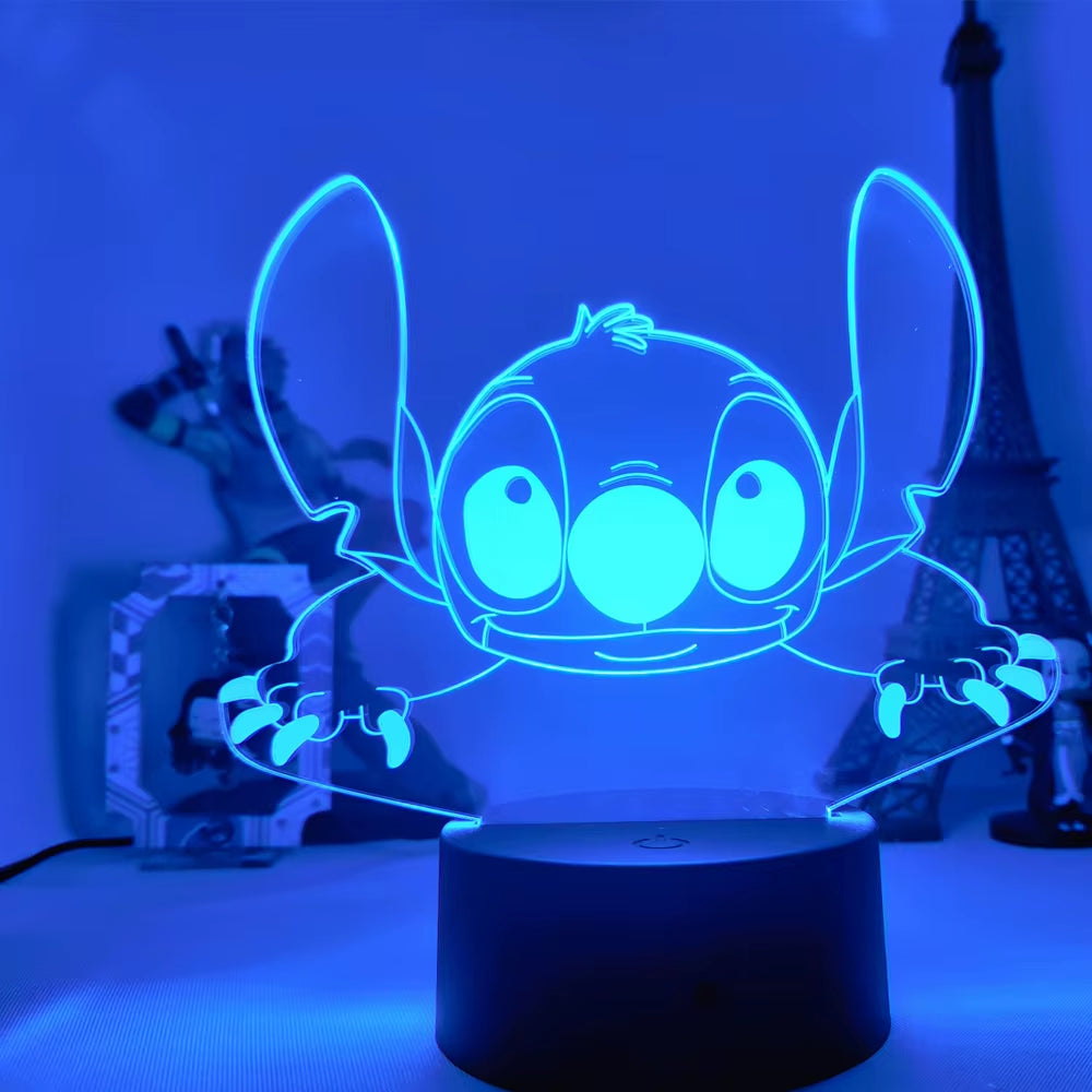 Lilo & Stitch 3D LED Night Light - 16 Colors Touch Control Lamp