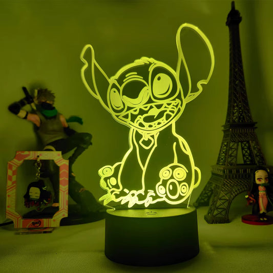 Lilo & Stitch 3D LED Night Light - 16 Colors Touch Control Lamp