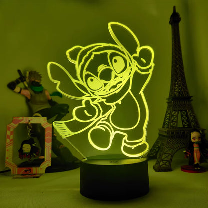Lilo & Stitch 3D LED Night Light - 16 Colors Touch Control Lamp